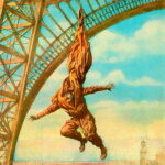 Francois Reichelt tests his flying suit parachute (Mary Evans Picture Library)