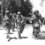2-AD-EUCMH-Operation Husky-Sicily-1943-Members of the 504th Parachute Infantry Regiment patrol Sicily after capturing the island from Germany in early July, 1943