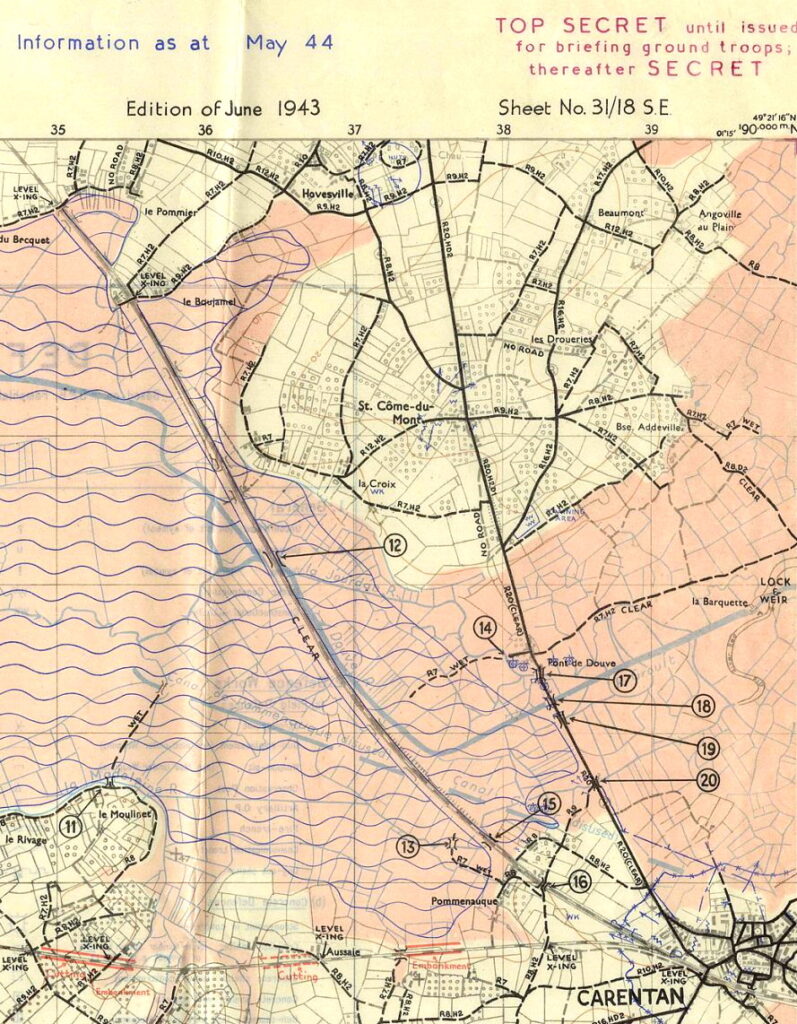 Map Original St Come - Carentan