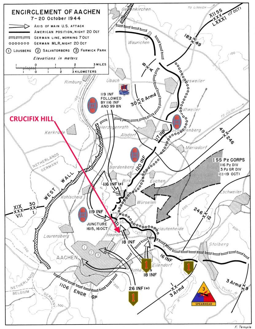 Map Aachen October 1944 European Center Of Military History EUCMH 