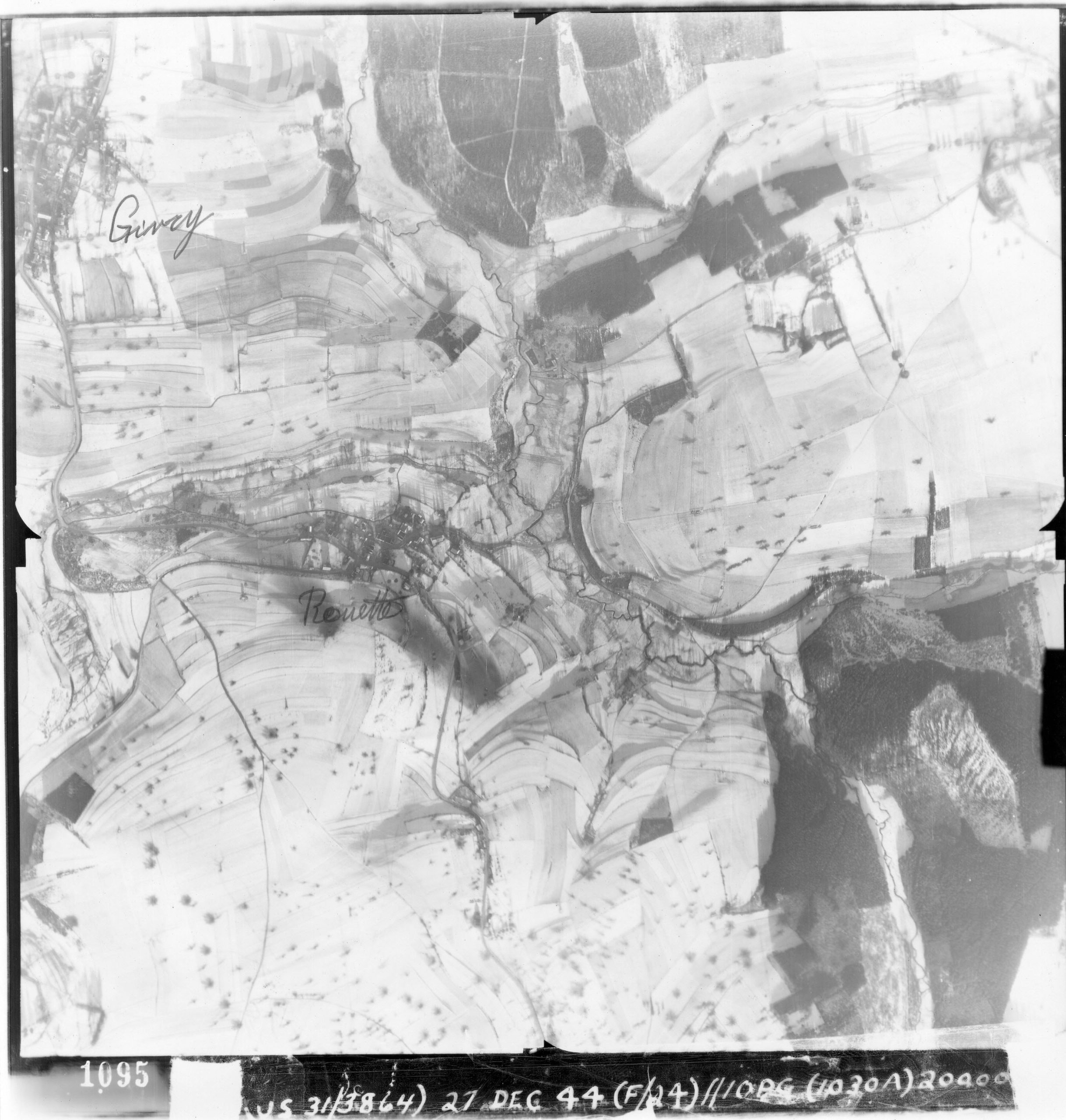 Battle of the Bulge Aerial Map 1944