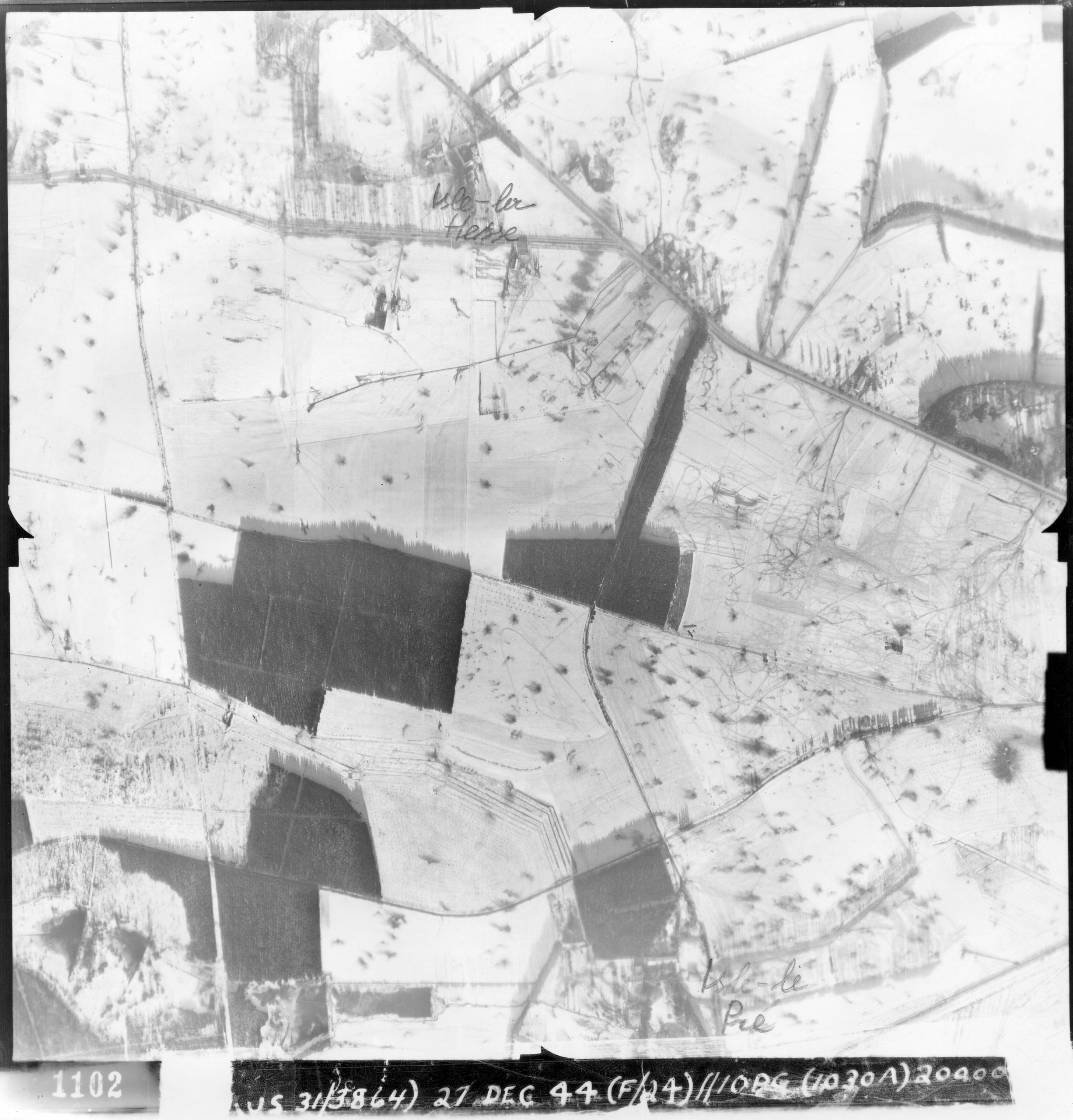 Battle of the Bulge Aerial Map 1944
