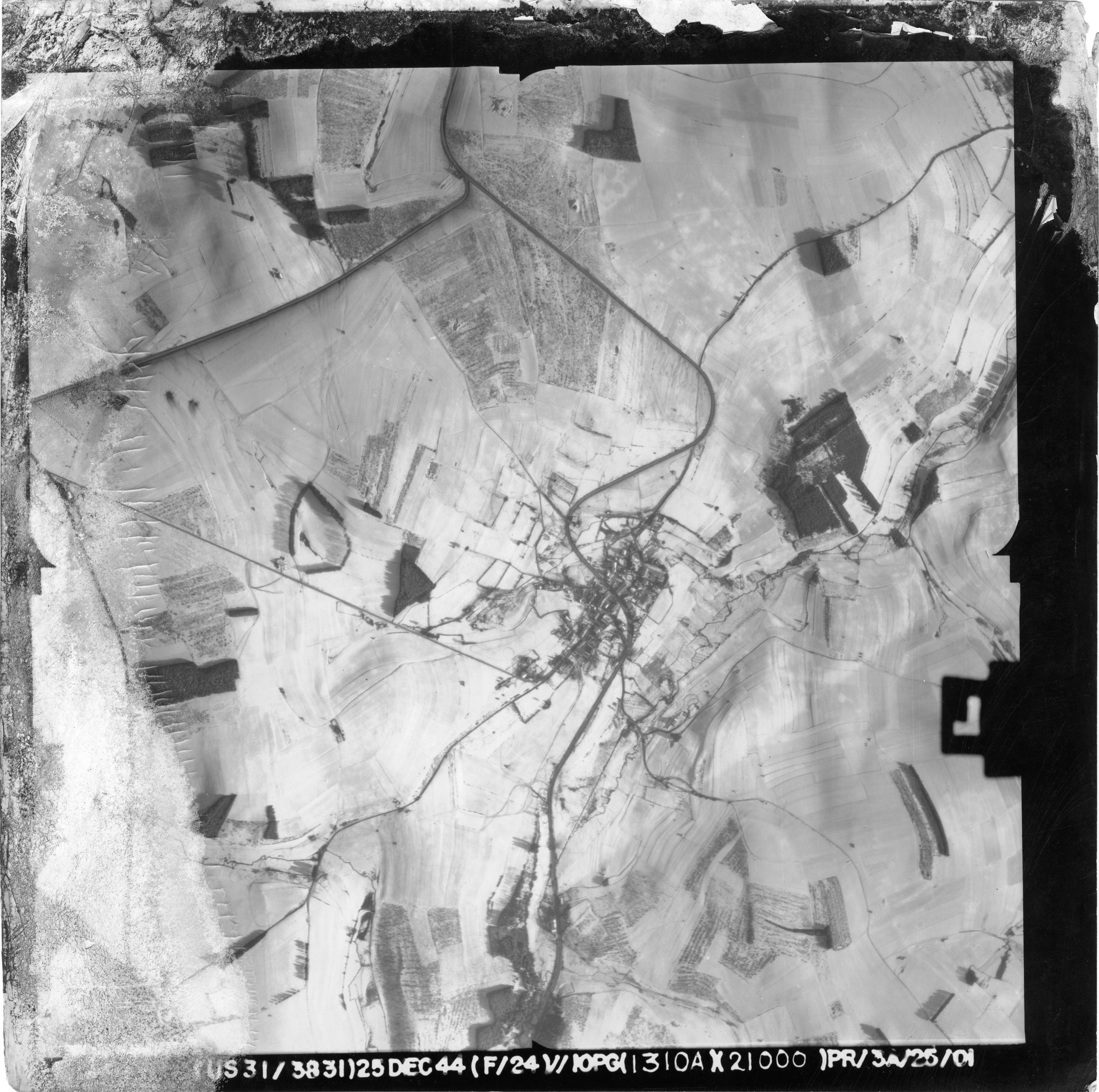 Battle of the Bulge Aerial Map 1944