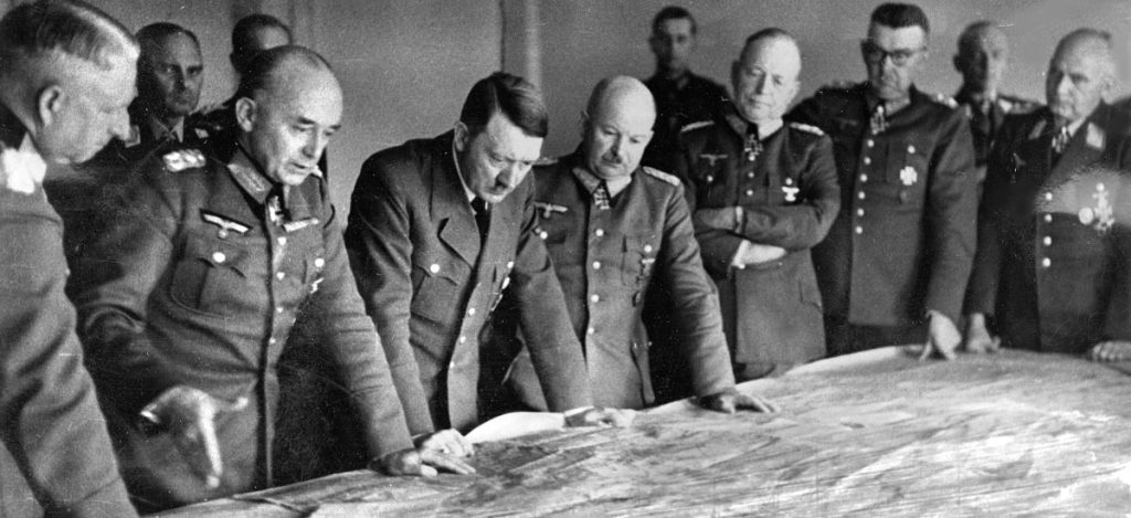 General Staff of the German Army and Hitler Planning the Bulge