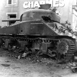 [Luneville-France-1944]-This American tank was knocked out of action by a direct hit in the fight for Luneville, France