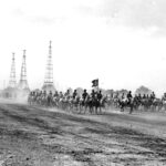 Col. George S. Patton and Other Officers Review Troops of 16th Field Artillery, 1940
