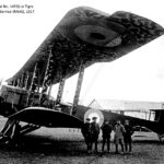 A Handley Page O-100 (Serial No. 1459) Le Tigre of No. 3 Wing, Royal Nava Air Service (RNAS), 1917 at Ochey, France