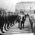 American Gen John J. Pershing (1860-1948) on a tour of inspection – AEF France