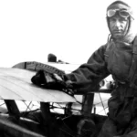 Brigadier General Billy Mitchell in cockpit of a Thomas Morse Pursuit Plane, circa 1910s
