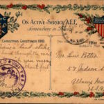 AEF Service Christmass 1918 Greetings Card