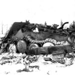 One of the tanks destroyed by the Artillery