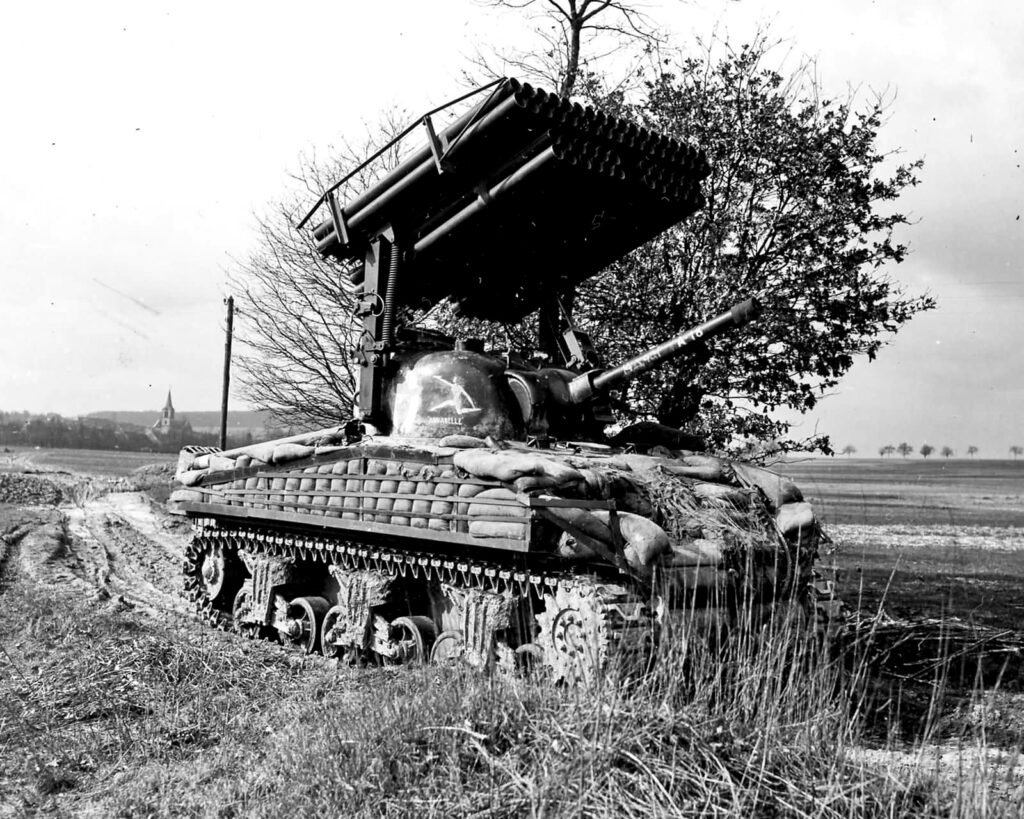 T34 Sherman Calliope Rocket Launcher 14th Armored Division 1945