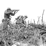 1st Marine Regiment during fighting at Wana Ridge during the Battle of Okinawa, May 1945