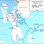 Battle of Leyte Map 1944