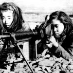 Japanese girls training in 1945 for the anticipated invasion of mainland Japan