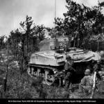 M-4 Sherman Tank #30 96-ID Deadeye during the capture of Big Apple Ridge 1945 Okinawa