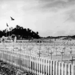 The 96th Infantry Division Cemetery in Okinawa in June 1945