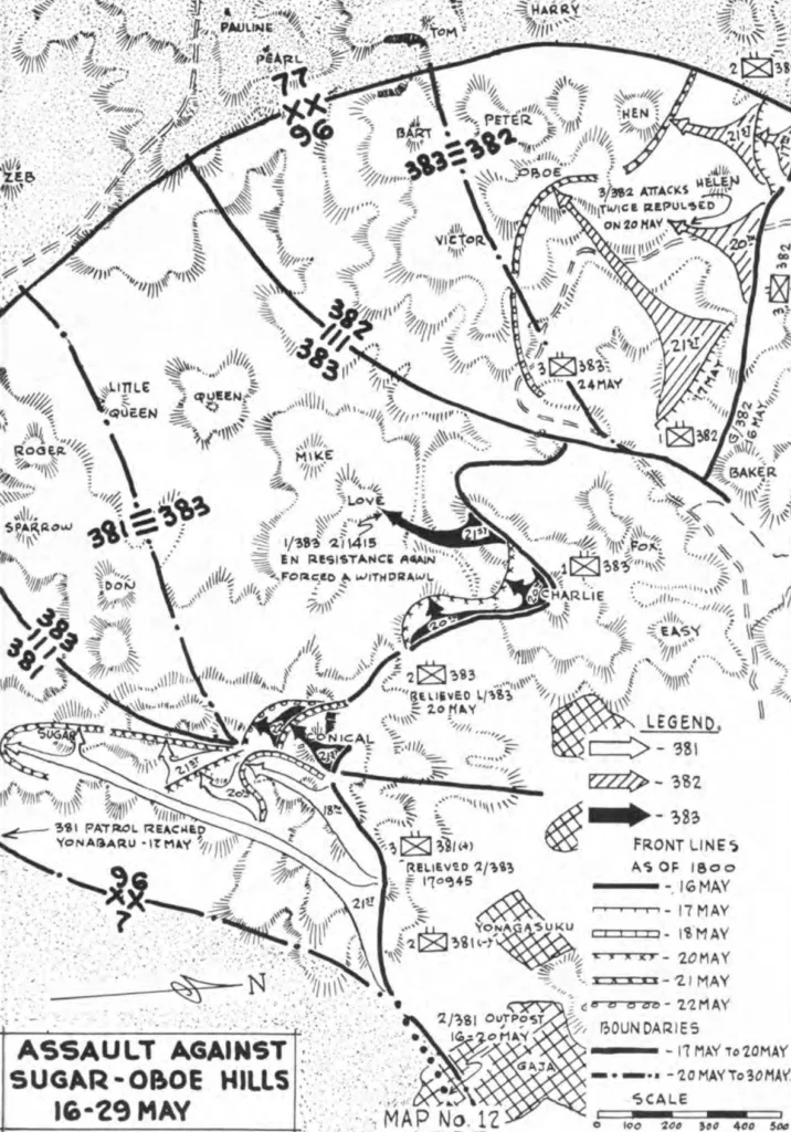 Map Okinawa Odoe Hill May 1945