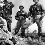 LG Simon Buckne – MG Lemuel Shepperd – BG William Clement – Okinawa, 22 May 1945