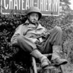 US Soldier takes a break near Château-Thierry France – August 1944
