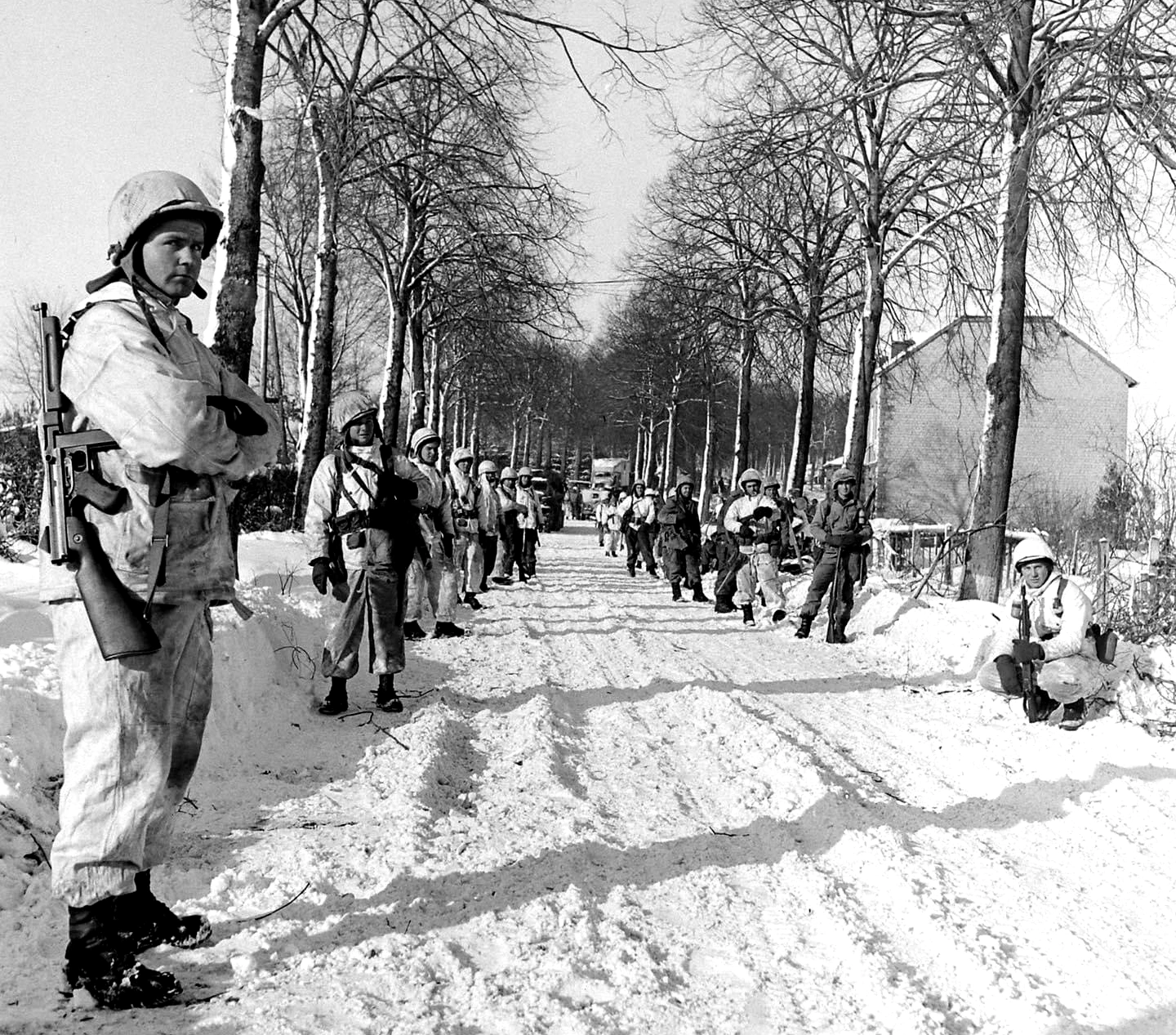 January 1945 - Vicinity of St Vith (looks like Nieder Emmel or Ober Emmels