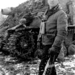 Maj Eberhard Lemor Sturmpanzer-Abteilung.217 with his brummbar in the Ardennes Jan-1945.