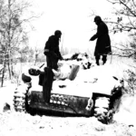 Vicinity St Vith – January 1945 – Destroyed StyG III (Self Propelled 75-MM)