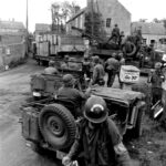 02-Activity at the crossroads in Saint-Laurent-sur-Mer Normandy – June 1944