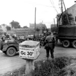 03-Activity at the crossroads in Saint-Laurent-sur-Mer Normandy – June 1944