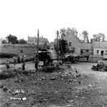 06-Activity at the crossroads in Saint-Laurent-sur-Mer Normandy – June 1944