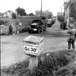 07-Activity at the crossroads in Saint-Laurent-sur-Mer Normandy – June 1944