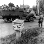 10-Activity at the crossroads in Saint-Laurent-sur-Mer Normandy – June 1944