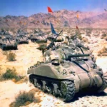 M-4 Sherman tanks take part in maneuvers in October 1942