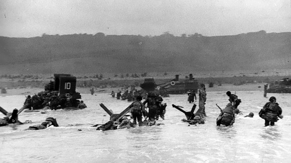 Robert Capa - First landing phase on Omaha Beach