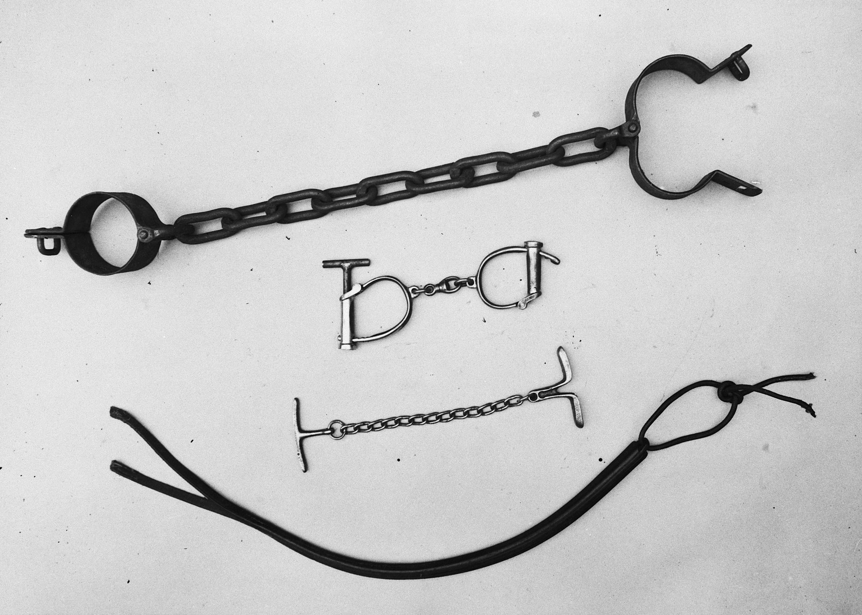 Torture tools left by the Nazis when they ran away from Belgium