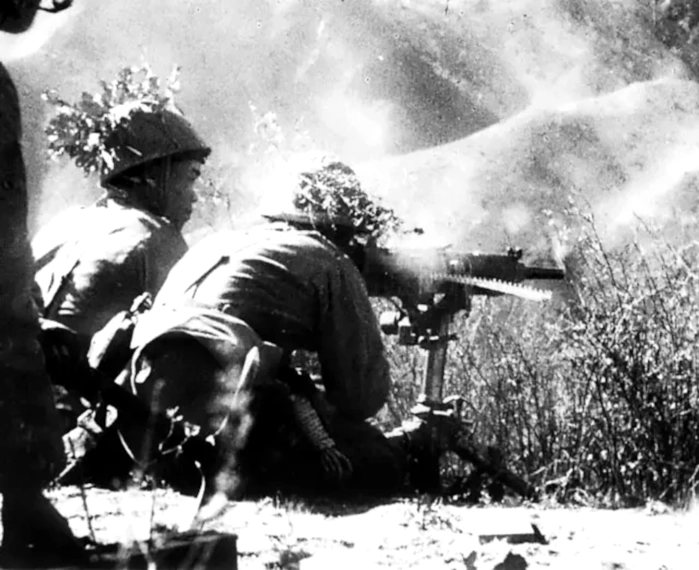 Japanese Type 92 Machine Gun Crew WW2