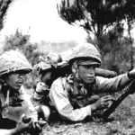 Japs maning a knees mortar Burma 1944