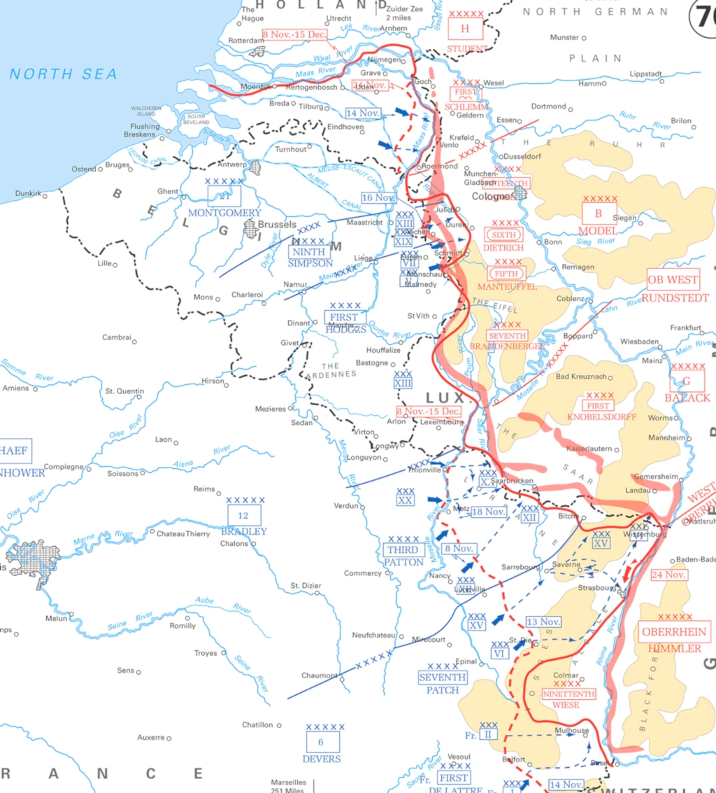 Map - Situation in Europe November 1945 (Courtesy of the United States Military Academy Department of History)