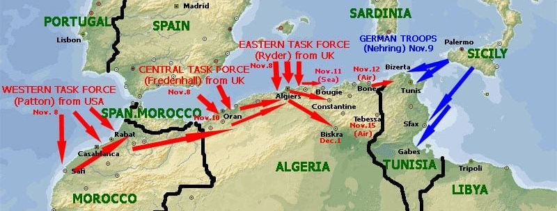 Operation Torch November 1942 - General Plan (Source ww2-weapons.com) Operation Torch November 1942 - General Plan (Source ww2-weapons.com)