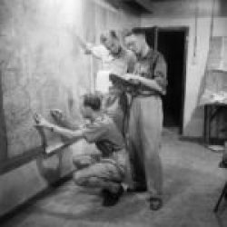 2-AD-EUCMH-Operation Husky-Sicily-1943-Underground Scene – OPs Room in Malta from where the entire Operation Husky was coordinated
