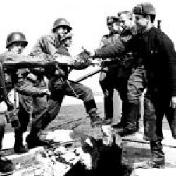 25 April 1945 Today is known as Elbe Day, when U.S. and Soviet troops met at the Elbe River, near Torgau, Germany. World War II would end shortly thereafter on May 8.