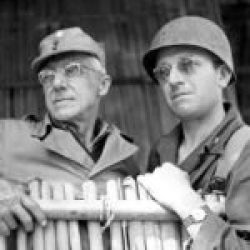 5307-GALAHAD-Walawbum-1944-(EUCMH)-005- Gen Frank Merrill (r), leader 5307 Galahad and (l) Gen Joseph ‘Vihnegar Joe’ Stilwell CG US Forces CBI