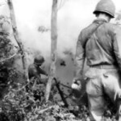 96th Infantry Division Troops Flush out Japanese Troops on Okinawa using M-15 White Phosphorus Hand Grenades