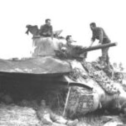 Chateau Salins An M4 Sherman of 37th Tank Battalion, 4th Armored Division