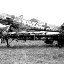 Crash-landed Messerschmitt Bf 109G-6 (W.Nr 413601) ‘Black 7’, flown by Unteroffizier Jakob Vogel who made an emergency landing behind British lines on the 24th of July 1944