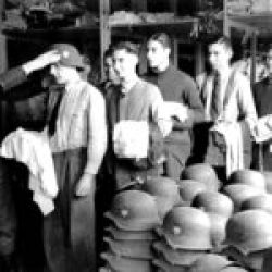 German Recruits being equiped for war (Illustration – January 1944)