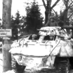 M8 Greyhound near the Luxembourg-German border, 26 January 1945