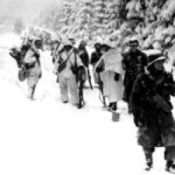 Troops movement – Belgium January 1945 – (location unknown – illustration)